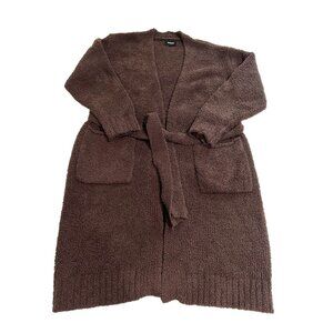 Monrow Sweater Robe in Brown